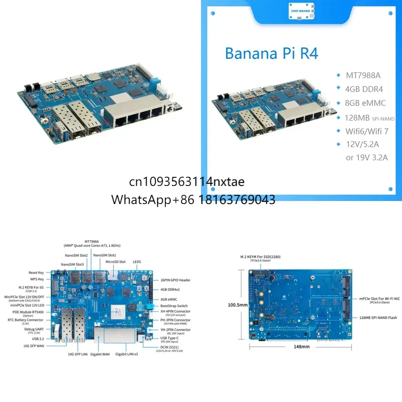 2026 Hot! Banana Pi BPI R4 Wif - Bananapi Bpi R4 Wifi 7 review and price