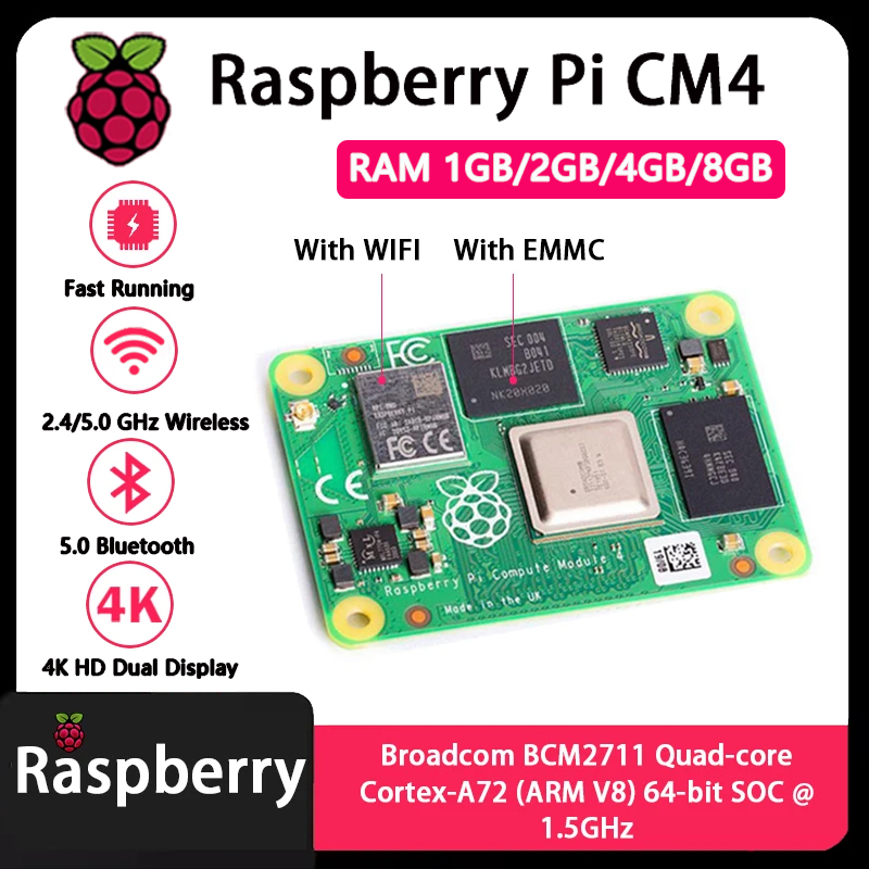 Raspberry Pi CM4 1GB/2GB/4GB/8 - Compute Module 4 32Gb Wifi review and price